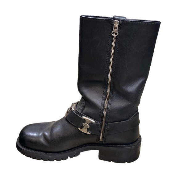 Harley Davidson Black Women’s Moto Leather Boots | Size 9.5 Great Condition - Picture 10 of 10